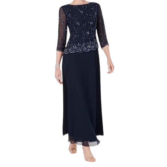 J Kara Handmade beaded dress with beautiful decoration Size 24 - Picture 1 of 9